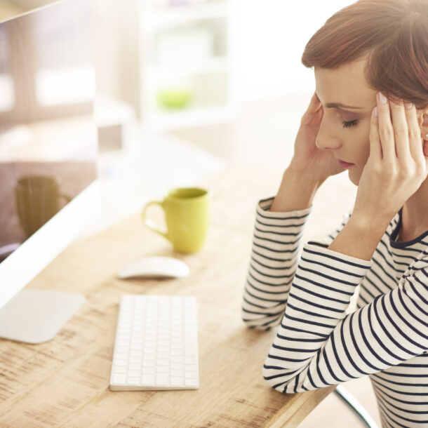 Woman is dealing with emotional trauma