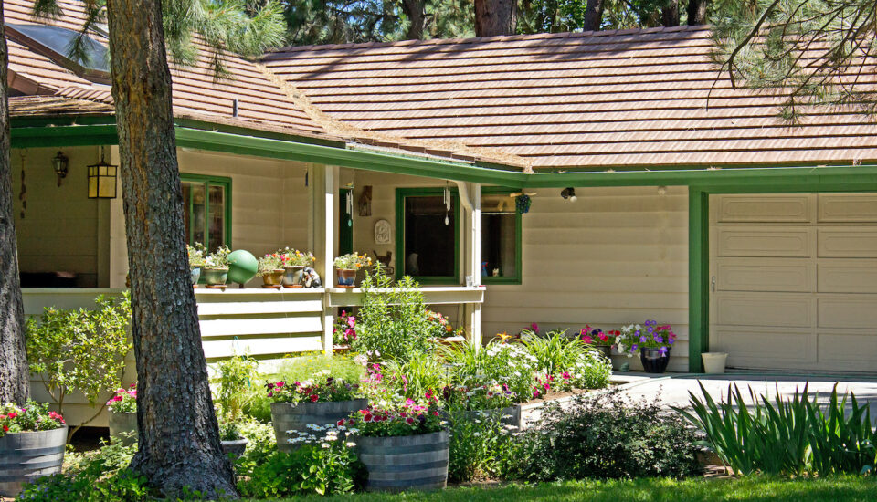 A lovely home in the sunlight.